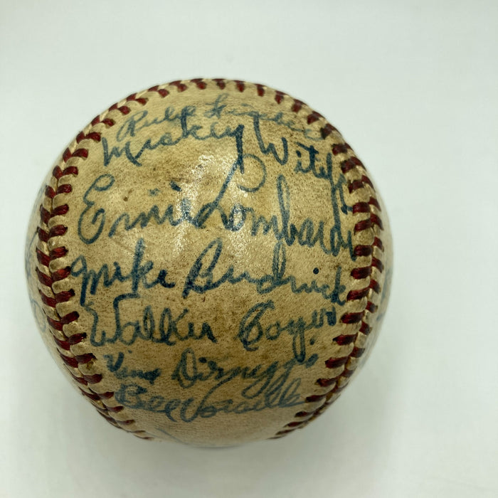 1946 New York Giants Team Signed NL Baseball Ernie Lombardi JSA COA