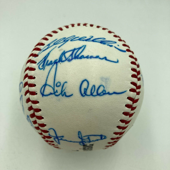 Hall Of Fame Multi Signed Cracker Jack Old Timers Game Baseball Beckett COA
