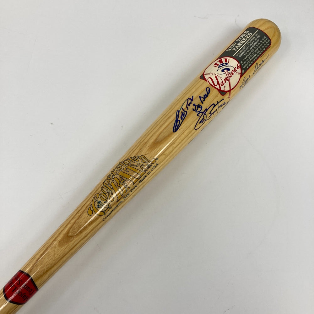 Yogi Berra Phil Rizzuto Whitey Ford New York Yankees Legends Signed Bat JSA COA