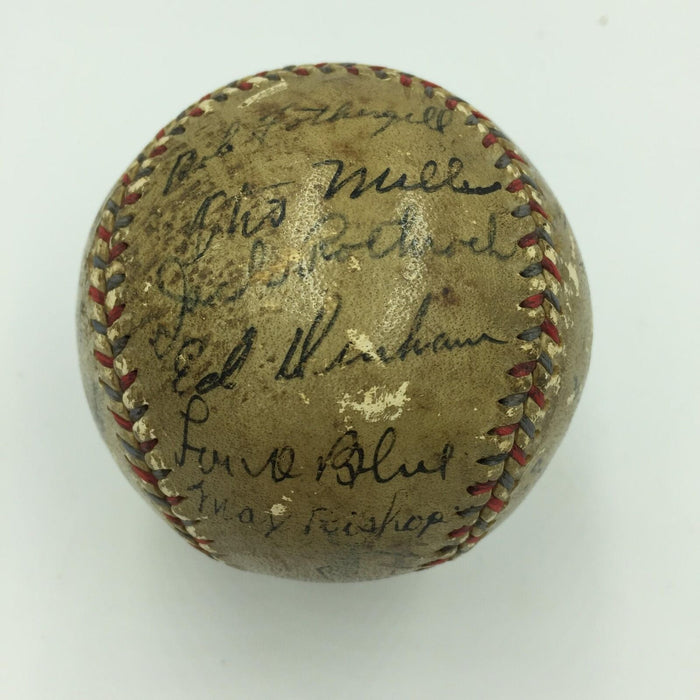 1931 Jimmie Foxx Lefty Grove Mickey Cochrane Red Faber Team Signed Baseball SGC