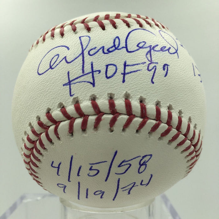 Orlando Cepeda Signed Heavily Inscribed Stat Baseball MLB AUTHENTICATED