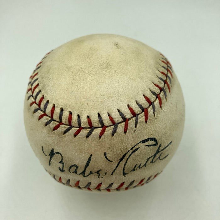 Babe Ruth Single Signed 1928 American League Baseball JSA COA