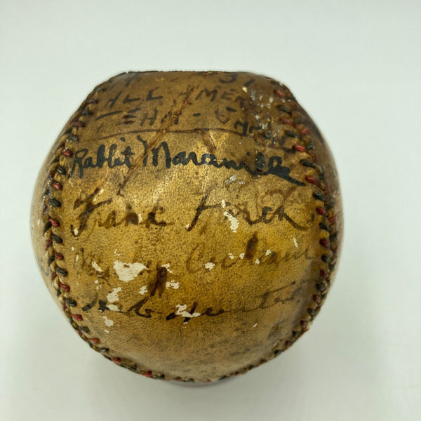 1931 Tour Of Japan Signed Baseball Lou Gehrig Mickey Cochrane Al Simmons JSA COA