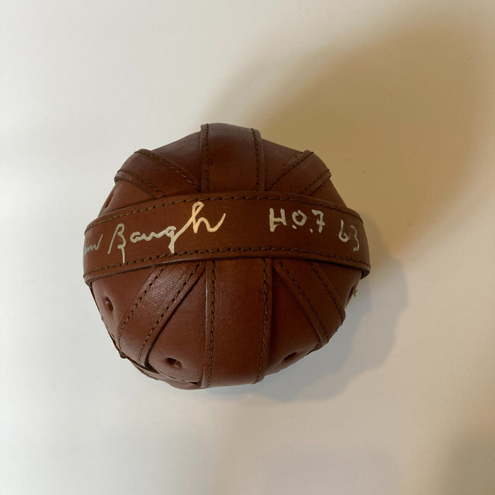Sammy Baugh Signed Vintage Leather Mini Helmet JSA COA