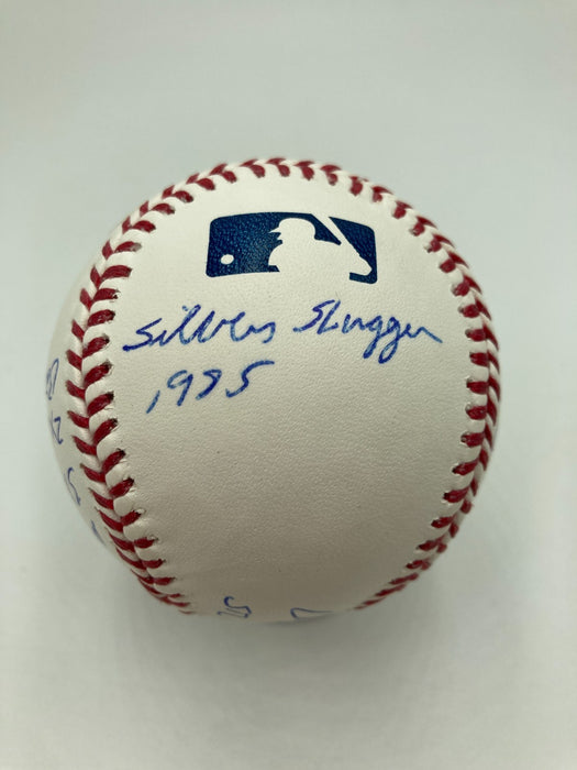 Willie McGee Signed Heavily Inscribed STAT Baseball JSA Certified