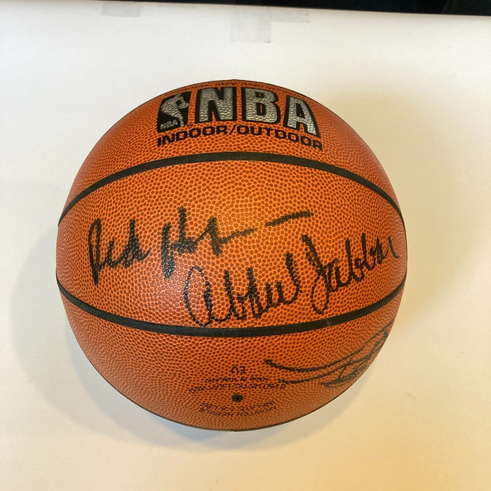 Wilt Chamberlain Kareem Abdul-Jabbar NBA Legends Signed Basketball JSA COA