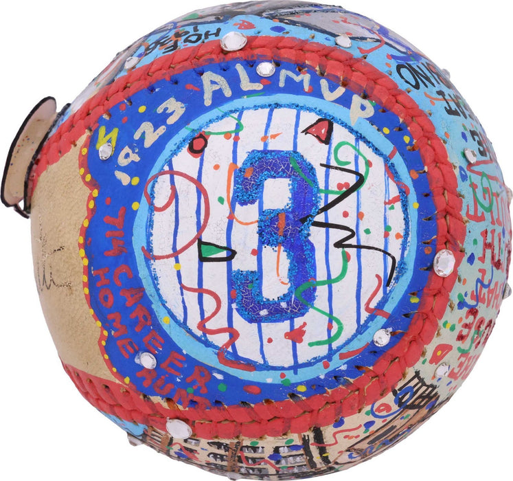 Babe Ruth Signed Charles Fazzino Hand Painted Pop Art Baseball JSA COA 1/1
