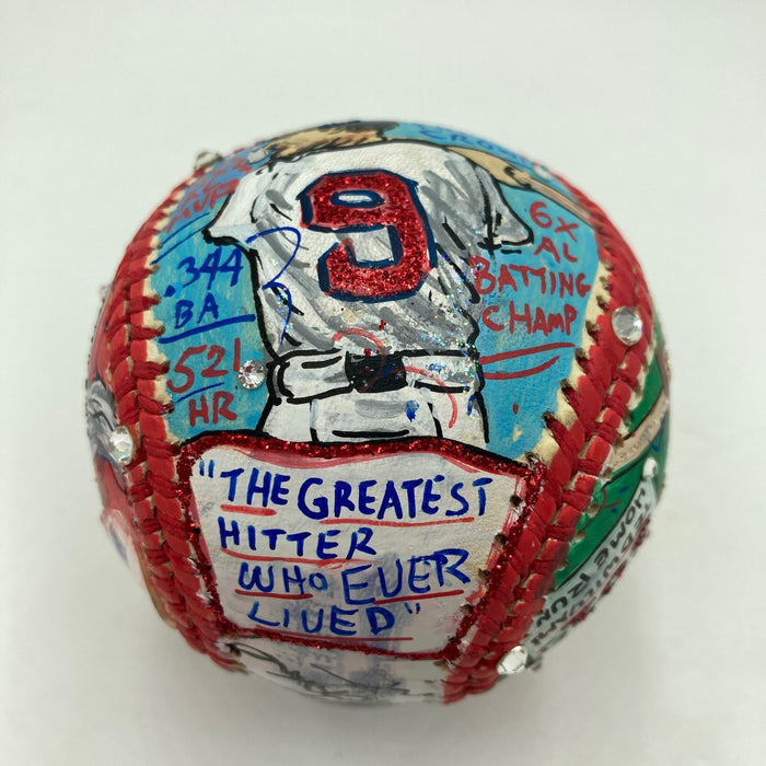Ted Williams Signed Charles Fazzino Pop Art Baseball PSA DNA RARE