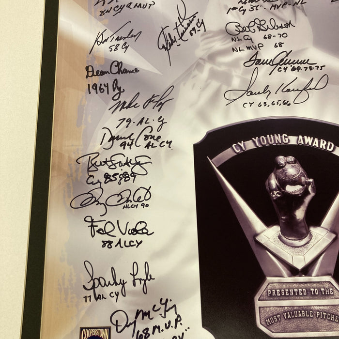 Beautiful Sandy Koufax Cy Young Winners Signed Huge 25x29 Photo 28 Sigs JSA COA