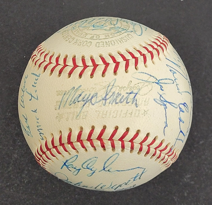 Beautiful 1968 Detroit Tigers World Series Champs Team Signed Baseball JSA COA