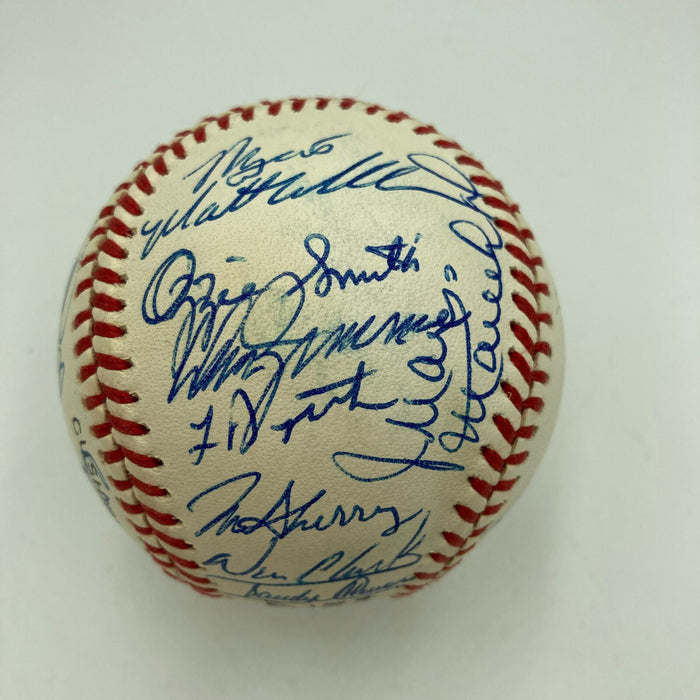 1990 All Star Game Team Signed Baseball Ozzie Smith Ryne Sandberg Beckett COA