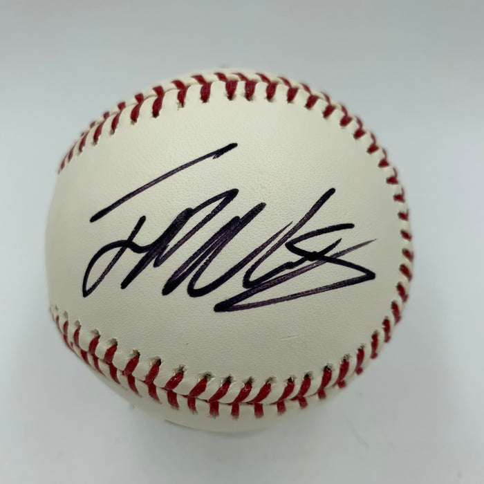 Dario Franchitti Juan Pablo Montoya Reed Sorenson Nascar Signed Baseball JSA COA