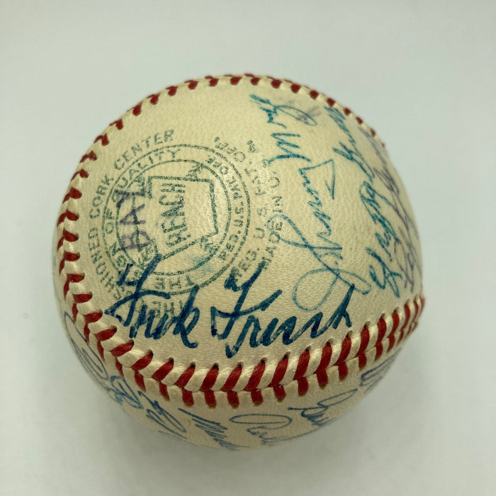 Stunning 1955 Hall Of Fame Induction Signed Baseball 25 Sigs Jimmie Foxx JSA COA