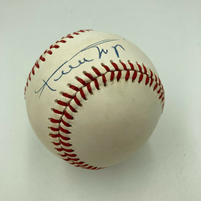 Nice Willie Mays Signed Official National League Baseball PSA DNA Sticker