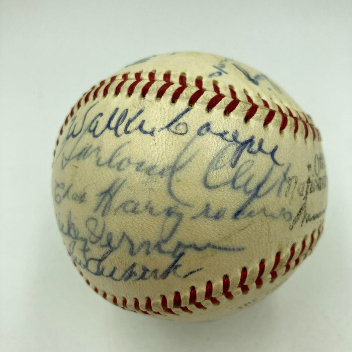 1950's HOF Multi Signed Baseball Joe Dimaggio Casey Stengel Ford Frick JSA COA