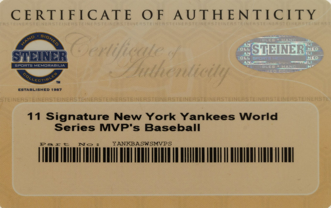 Derek Jeter New York Yankees World Series MVP's Signed Baseball 11 Sigs Steiner