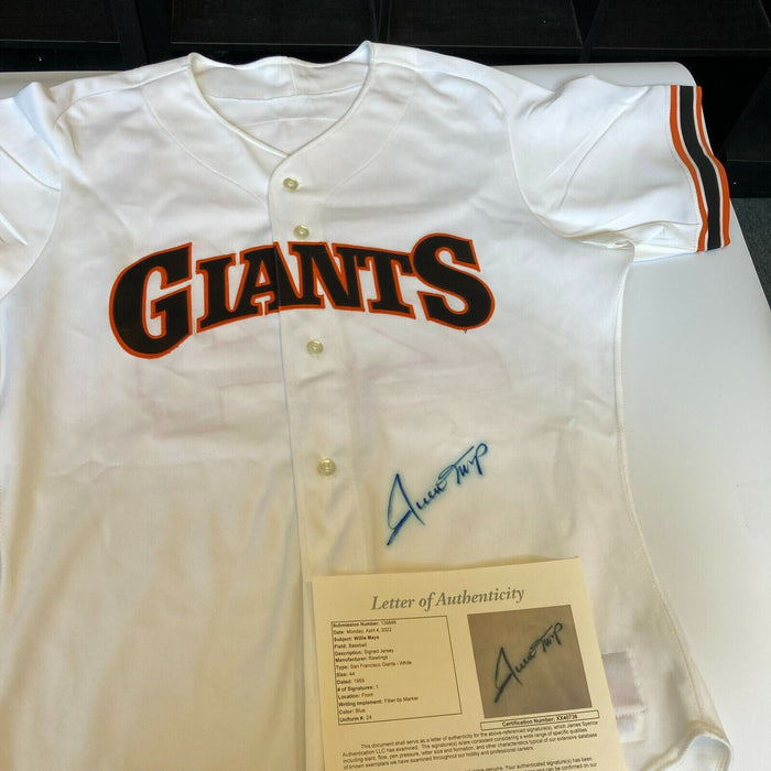 Willie Mays Signed San Francisco Giants 1989 Game Issued Jersey JSA COA