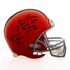 Jim Brown Signed Heavily Inscribed STATS Cleveland Browns Helmet Steiner COA