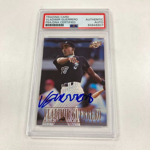1996 Fleer Excel Vladimir Guerrero Signed Autographed RC Rookie Card PSA DNA