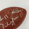 Troy Aikman John Elway Brett Favre Quarterback Legends Signed Football JSA COA