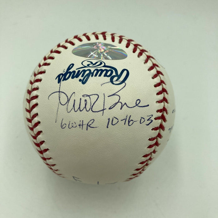 Reggie Jackson Aaron Boone Bucky Dent Yankees Legendary Moments Signed Baseball