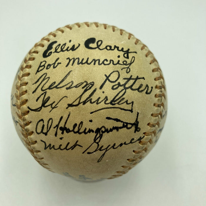 Beautiful 1944 St. Louis Browns AL Champs Team Signed Baseball JSA COA