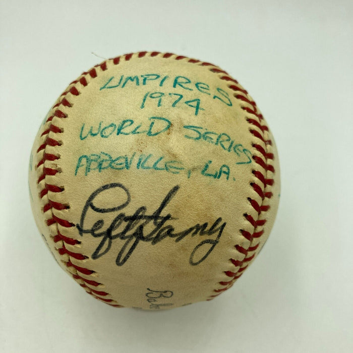 1974 Little League World Series Umpires Signed Baseball With Lefty Gomez JSA COA