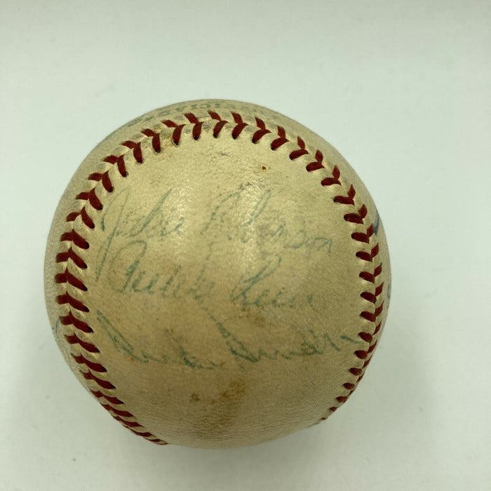 Jackie Robinson & Mickey Mantle Signed 1956 World Series Game Used Baseball PSA