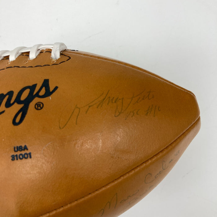 Barry Sanders Deion Sanders Rookie 1988 All America Team Signed Football JSA COA