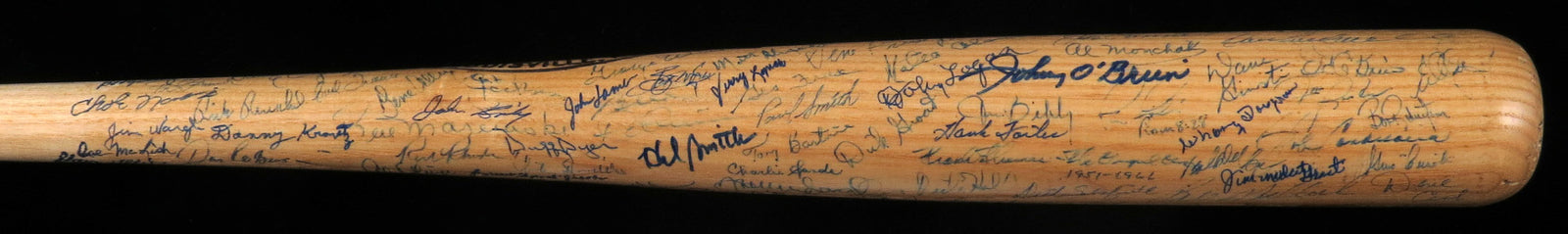 The Finest Pittsburgh Pirates HOF & Greats Signed Bat 114 Signatures!!  JSA COA