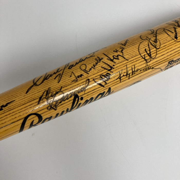 1989 Oakland A’s World Series Champs Team Signed Baseball Bat JSA COA