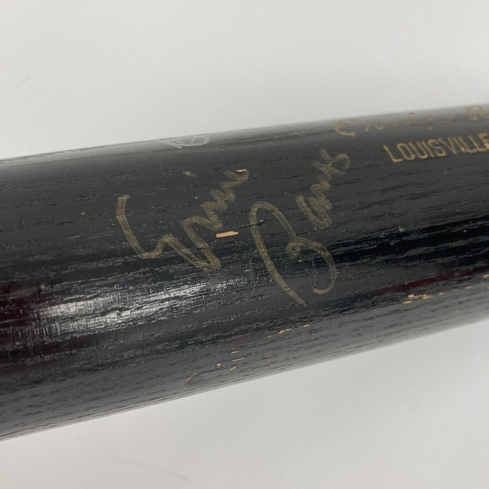 Ernie Banks Signed 1976 Louisville Slugger Bicentennial Game Baseball Bat JSA