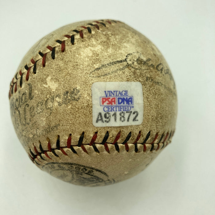 1927 NY Yankees WS Champs Team Signed Baseball Babe Ruth Lou Gehrig Beckett COA