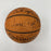 1990-91 Utah Jazz Team Signed Game Used Basketball Karl Malone Collection JSA