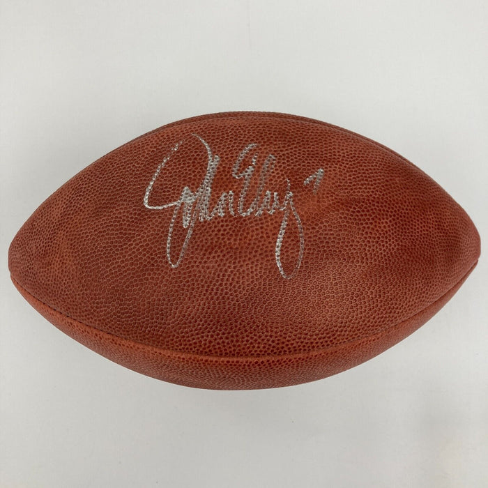 John Elway Signed Official NFL Wilson Game Football JSA COA