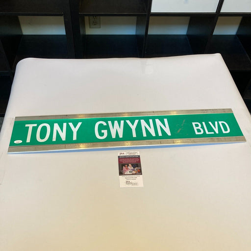 Tony Gwynn Signed Street Sign Tony Gwynn BLVD JSA COA