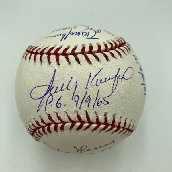 Sandy Koufax Randy Johnson Perfect Game Pitchers Signed Baseball 11 Sigs JSA COA