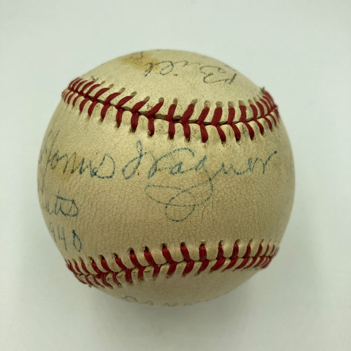 Beautiful Honus Wagner Single Signed Baseball JSA COA