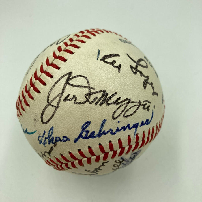 Joe Dimaggio Sandy Koufax Stan Musial Hall Of Fame Multi Signed Baseball JSA COA