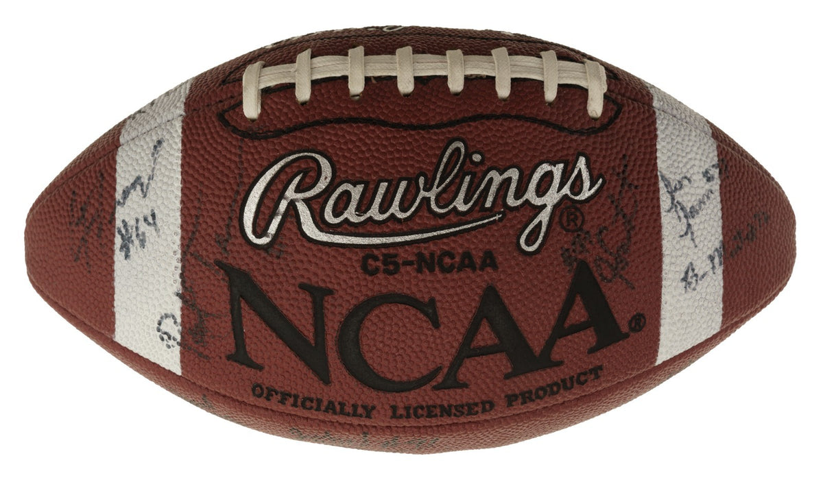 1997 Michigan Wolverines National Champs Team Signed Football Tom Brady JSA COA