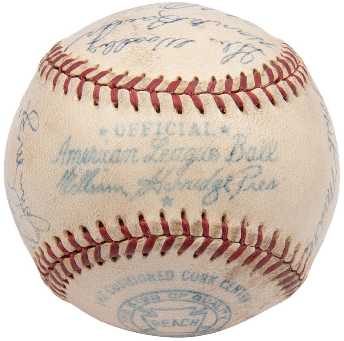 1951 Yankees World Series Champs Team Signed Baseball Mickey Mantle Rookie PSA