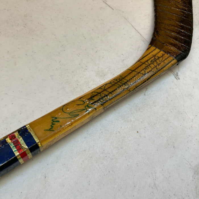 1986-87 Montreal Canadiens Team Signed Game Used Hockey Stick JSA COA