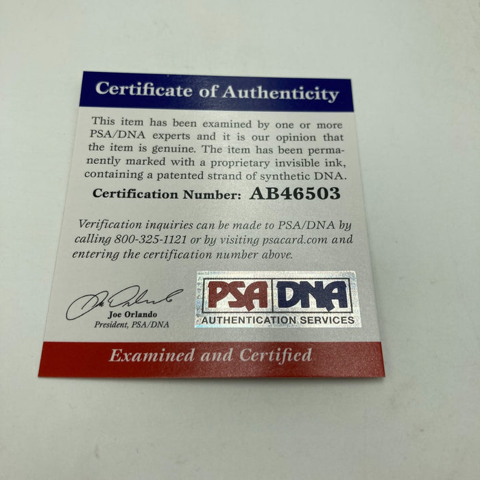 Dwight Doc Gooden Signed Heavily Inscribed STATS MLB Baseball PSA DNA COA