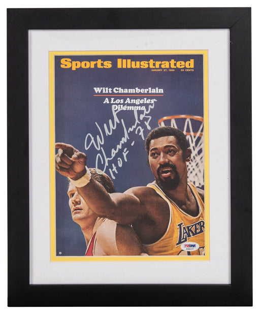 Wilt Chamberlain "HOF 1978" Signed Sports Illustrated PSA DNA Graded 10 GEM MINT