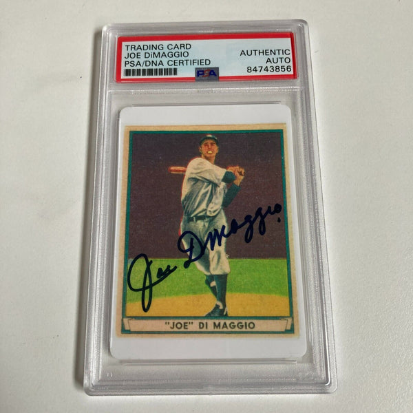 1941 Play Ball Joe Dimaggio Signed Porcelain Baseball Card PSA DNA Auto