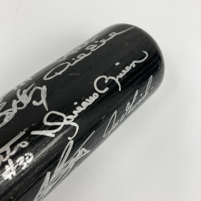 2009 New York Yankees World Series Champs Team Signed Bat #14/50 JSA COA