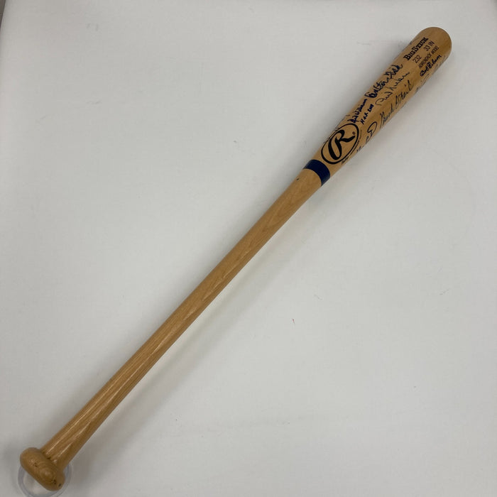 Hall Of Fame Multi Signed Baseball Bat 25 Sigs Kirby Puckett Gary Carter JSA COA