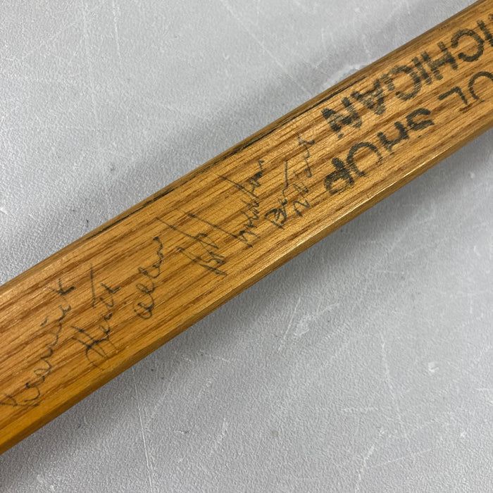 1953 Detroit Red Wings Stanley Cup Team Signed Ted Lindsay Game Used Stick JSA