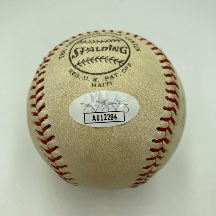 JOHNNY LATTNER Signed Vintage NL Baseball Heisman Trophy Winner JSA COA