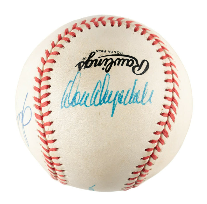 Sandy Koufax Don Drysdale Duke Snider Signed Baseball PSA DNA Graded MINT 9